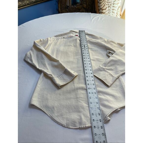 Grants Men’s Wear Vintage Embroidered 70s Button Up Shirt Size Medium - Picture 10 of 12